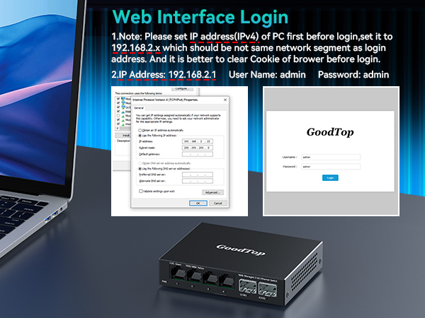 web interface login