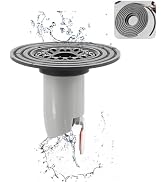 QruiLanTu Odor-Proof Shower Drain Plug with Magnetic Backflow Preventer, Hair Catcher, and Variab...