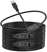 LDKCOK Active USB 3.0 Extension Cable 60ft– Male to Female Extender Cord, USB Extension Cable for...