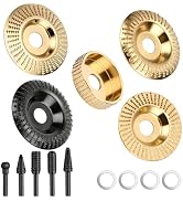 SUNJOYCO 14 PCS Angle Grinder Wood Carving Disc Set, Carbon Steel Wood Grinding Wheel with 5/8" 7...