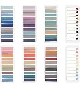 Lysas 1600pcs Page Markers, Morandi Sticky Index Tabs, Transparent Sticky Note Tabs Colored Writa...