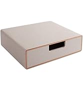 RHCSZ Stackable Drawer Organizer PU Leather Classic Handmade,Organize Home Office Desk Accessorie...