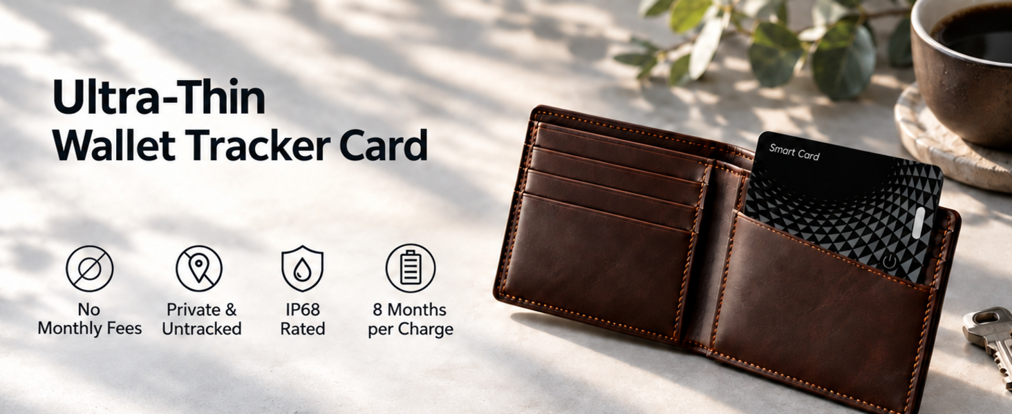 ultra thin all in one wallet tracker card