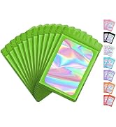 Funfery 100 Pack Resealable Bags Clear Holographic Bags,Smell Proof Packaging Baggies,Mylar Food ...