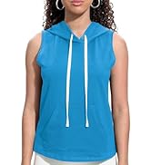 Xeoxarel Women's Sleeveless Tank Top Hoodies Vest with Pockets (S-XL)