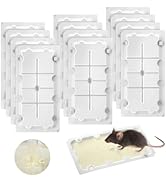 Qualirey 12 Pack Glue Traps for Rats and Snakes, Larger and Heavy Duty Baited Sticky Traps with N...
