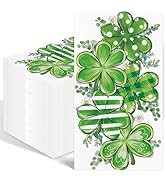 100PCS St. Patrick's Day Paper Napkins 3 Ply Disposable Hand Towels for Bathroom Shamrock Guest N...