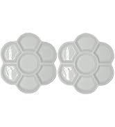2 Pcs Watercolor Paint Palette Tray Water Color Palletes Washable Paint Ceramic Paint Palette Por...