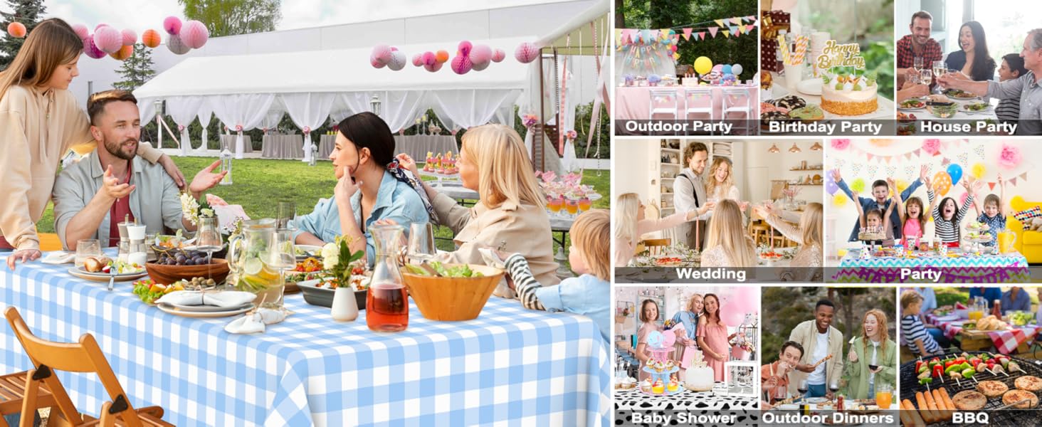 outdoor party tablecloths