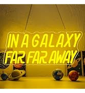 Astuddy "In a Galaxy Far Far Away" Neon Sign – USB Powered LED Wall Light with Adjustable Dimmer,...