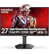 KOORUI 27 Inch QHD Gaming Monitor, 200Hz Monitor, 1ms, Fast IPS, HDR400, 95% DCI-P3 Color Gamut, ...