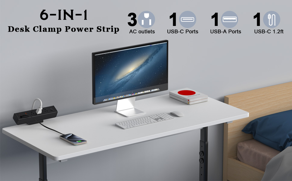 desk clamp power strip