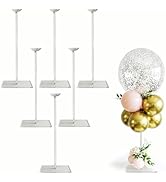 lightsfever Reusable Acrylic Balloon Stand Kit – Heavy Duty Tabletop Display with Sticks and Base...