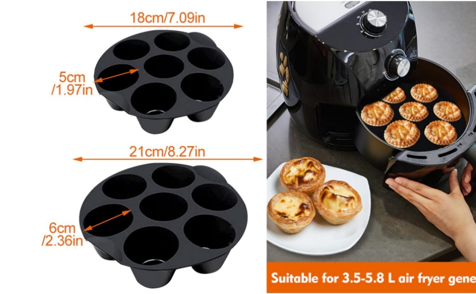 Silicone Air Fryer Muffin Pan for Baking