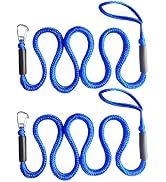 ZRSCHYG Bungee Dock Lines for Boats – Single Hook Heavy-Duty Elastic Anchor Rope – Secure Boat Do...
