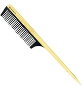 Bamboo Rat Tail Comb – Fine Tooth Hair Comb for Styling, Sectioning & Braiding, Anti-Static & Ant...