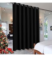 RYB HOME Blackout Thermal Insulated Blind Curtains, Noise Reduce Barrier for Nursery, Portable Cu...
