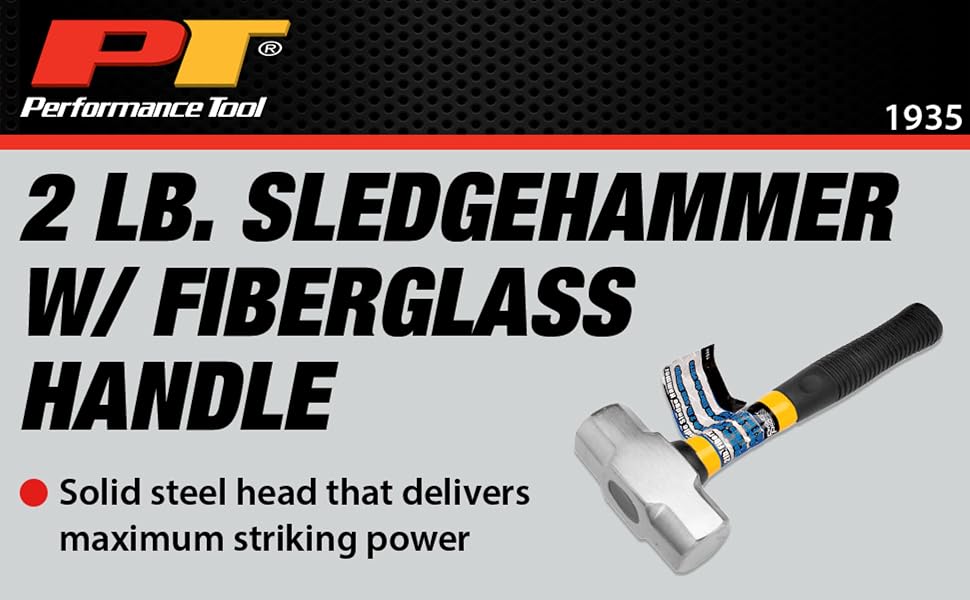 2 lb. Sledge Hammer w/Fiberglass Handle