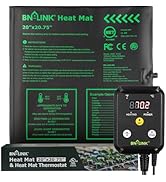 BN-LINK Seedling Heat Mat Heating Pad 20" x 20.75" with Digital Thermostat Controller Combo Set W...