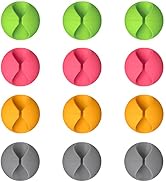 12 Pack Cable Clips, Znben Cord Holder for Desk Cord Organizer Adhesive Cord Management Charger W...