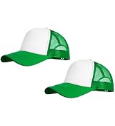 Haakong 2 Pcs Trucker Hat Bulk Mesh Cap for Women Men Adjustable Blank Hats for DIY Sports Outdoo...
