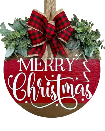 Merry Christmas Wreaths for Front Door