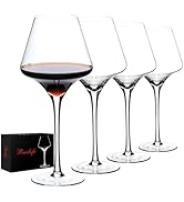BACLIFE Red Wine Glasses Set of 4 – 17oz Premium Crystal Wine Glasses With Long Stem – Hand Blown...