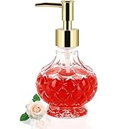 Retyion Glass Soap Dispenser Hand Soap Dispenser Soap Dispenser Bathroom with Rust Proof Pump for...