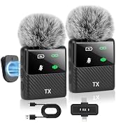 Kairiyard Mini Wireless Lavalier Microphone for iPhone, iPad, Android Phone, Noise Reduction Plug...