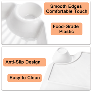 Plastic Serving Platter Set Dumpling Plate with Dipping Saucer