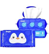 Deeyeo Flushable Wet Wipes, Unscented & Hypoallergenic, Thick & Extra Large | 99% EDI Purified Wa...