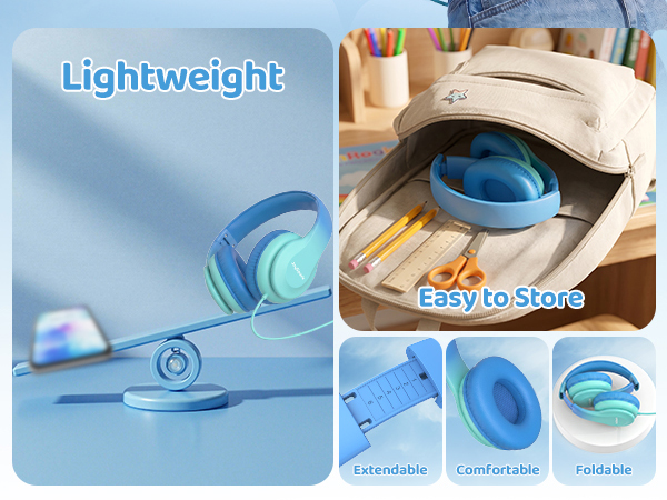 comfortable over ear headphones for kids for school