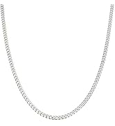 XZVXZV Cuban Link Chain for Men,Silver Chian Necklace Stainless Steel Mens Necklace 3.5mm,5mm,7mm...