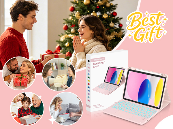 for iPad 11th (A16, 2025)/10th Generation Case with Keyboard