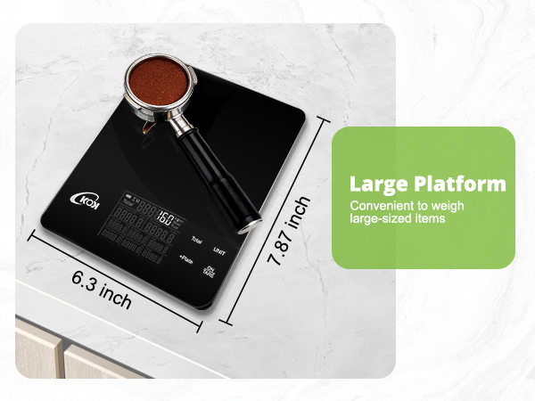 kitchen scales for food has Large Platform for Convenient to weigh large-sized items