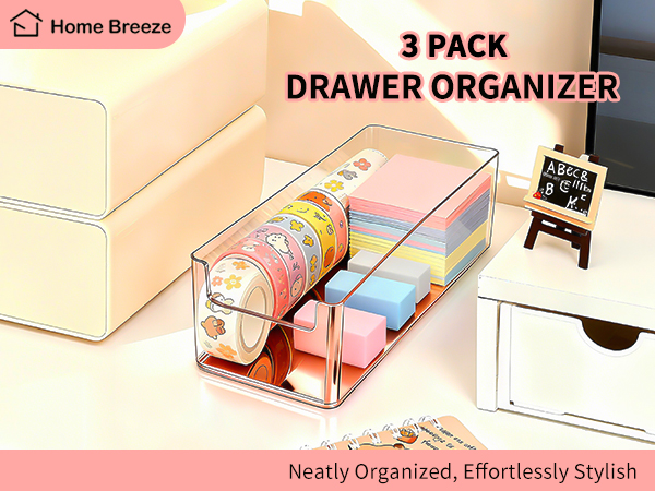 3 pack drawer organizer