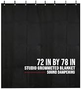BoxerTools Studio Grommeted Sound Dampening Blanket 72 in. x 78 in. Light Blocker, Acoustic Blank...