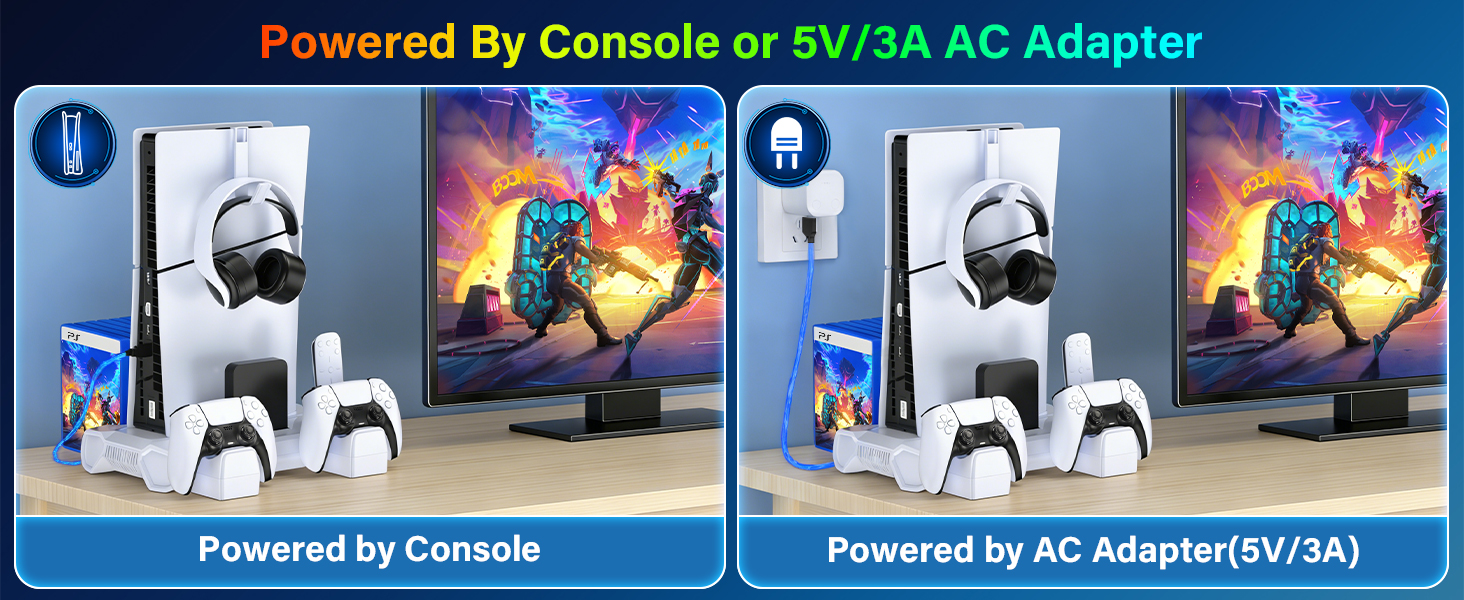 ps5 slim console stand ps5 cooling station for ps5 console