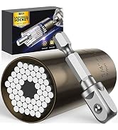 Universal Socket Tool Men Gifts - Sockets Set Super Grip with Adapter Drill Christmas Stocking St...