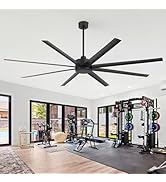 ZYD 84-Inch HVLS Industrial Ceiling Fan Without Light, Large Ceiling Fan No Light, Quiet Reversib...