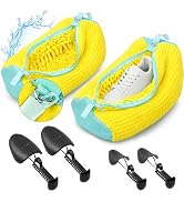 2 Pcs Shoe Washing Machine Bags with 4 Adjustable Shoe Trees, XXL Laundry Bags for Washer and Dry...