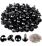 120PCS Plastic Safety Crochet Eyes Bulk with 120PCS Washers for Crochet Crafts (0.24Inch/6mm)