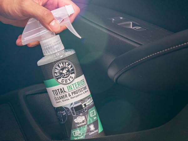 Using Total Interior Cleaner on infotainment and display screens safely