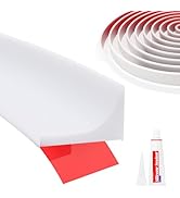 DLYYPLUS 39" Shower Threshold Water Dam Guard, Silicone Sealant Included, Collapsible Self-Adhesi...