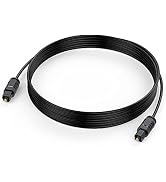 Optical Audio Cable 10 feet, Digital Optical Audio Cable Ultra Thin Cord, Toslink SPDIF Fiber Opt...