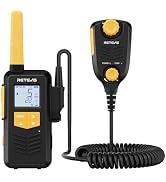 Retevis EZtalk 2S Walkie Talkies Long Range, GMRS Radio with Controllable Mic, 1800mAh Battery Ty...