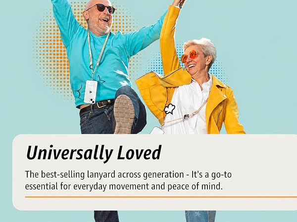 Universal crossbody lanyard for all ages, secure phone holder for daily use.