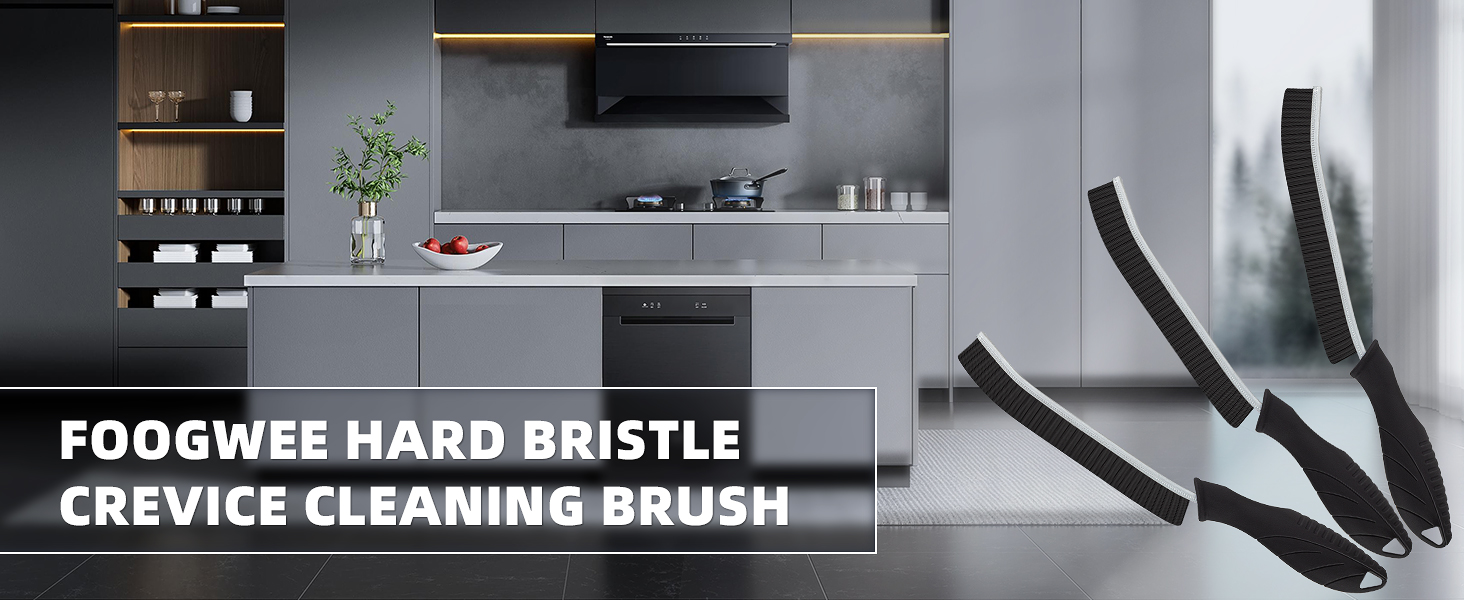 FOOGWEE Hard Bristle Crevice Cleaning Brush