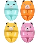 Mikikit 4pcs Bear Cable Holder, Power Outlet Hook, Phone Charger Cord Holder Clips, Multifunction...