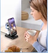 30W Fast 3 in 1 Charging Station for Apple Devices - ADADPU USB C Charger Stand for iPhone 16 15 ...
